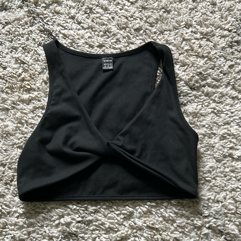 small cross cross crop top